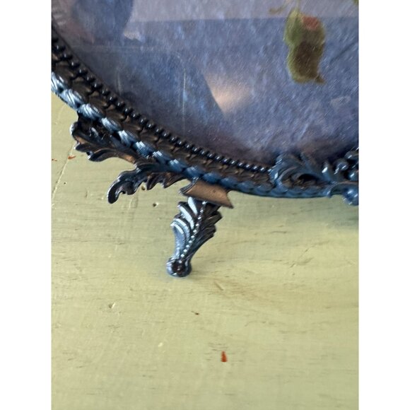 NWT Pewter Photo Frame with Hand Painted Flowers - Picture 5 of 6